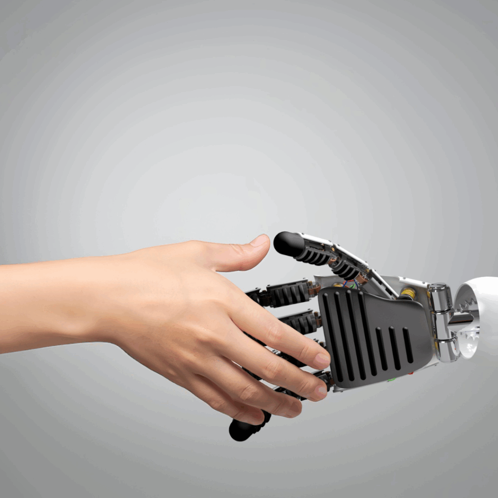 AI agent lending a helpful hand. 