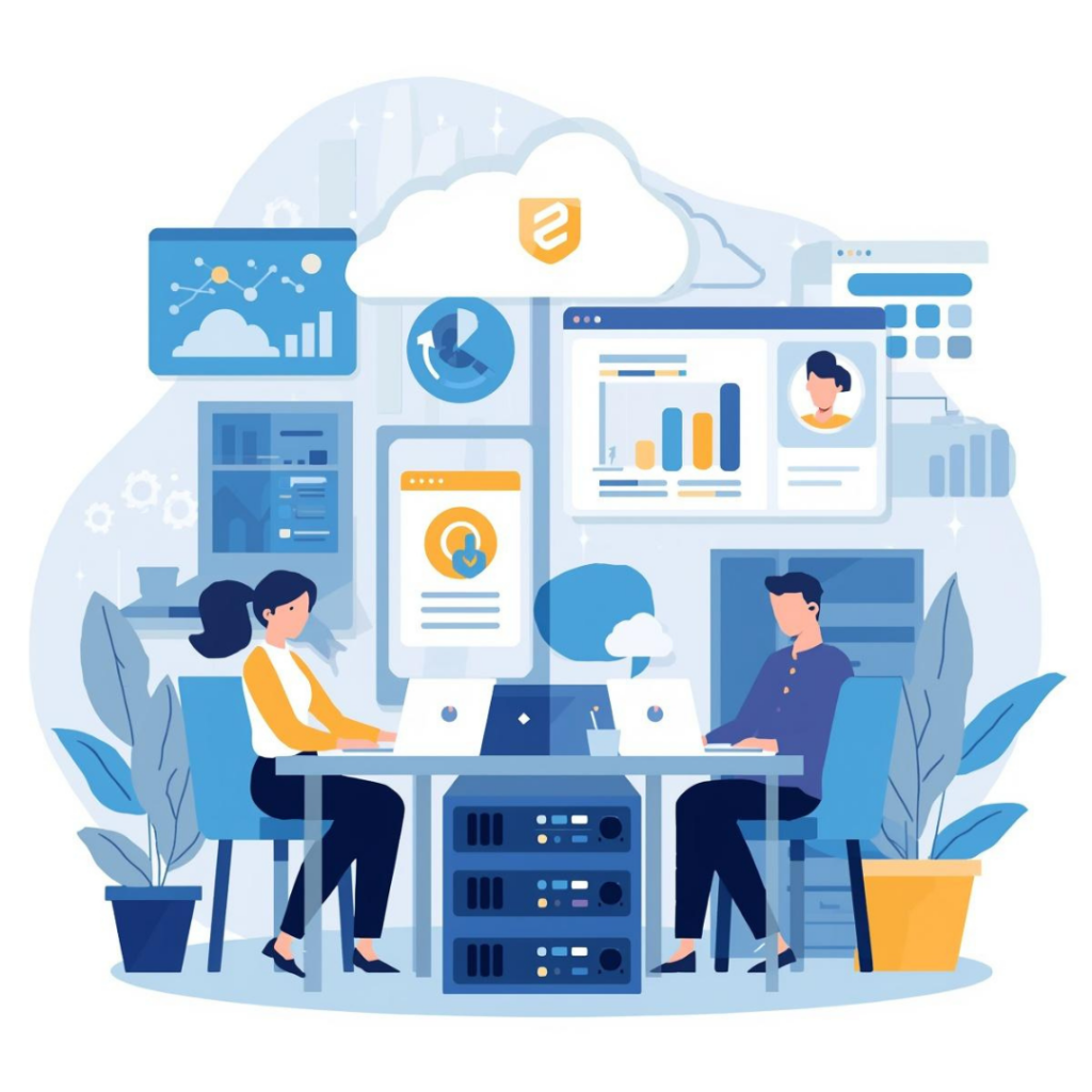 Cloud Security Posture Management: What Every Business Needs to Know 2 Graphic of a managed IT partner helping a client out with CPSM.